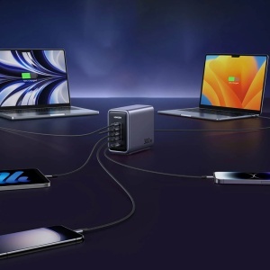 Incarcator pentru Priza USB, Type-C, GaN, 300W, Cablu 2m, Ugreen CD333, Gri - Img 4