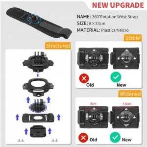 Kit accesorii GoPro / Sony Action Camera / Xiaomi Yi 216in1, Techsuit (CAL38) - Negru - Img 8