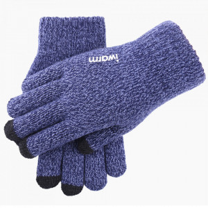 Manusi Tocuhscreen din lana, unisex, iWarm ST0005 - Albastru - Img 2