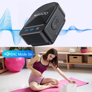 Microfon lavaliera 2in1, Wireless 2.4GHz, Raza 100m, Baterie 600mAh, Yesido, Negru - Img 5