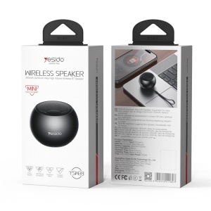 Mini Boxa Portabila, Wireless Bluetooth 5.0, 3W, 300mAh, Aliaj Aluminiu, Yesido, Gri - Img 7