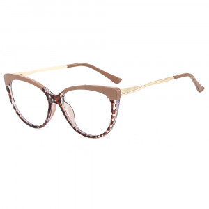 Ochelari calculator dama protectie lumina albastra, Techsuit (F5018-C42) - Nude Leopard