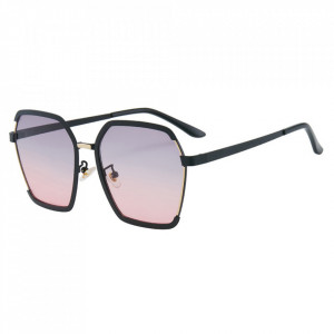 Ochelari de soare dama cu protectie UV (191), Techsuit - Negru Gri Roz