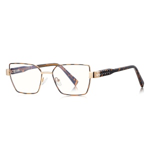 Ochelari Protectie Blue Light Unisex/Femei, SKYDDAR INNOVATION, Rame Metalice, 3169, Design Modern, set cu sticker, Maro