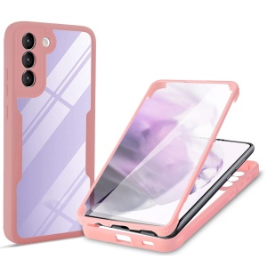 [Pachet 360°] Husa + Folie pentru Samsung Galaxy S21 FE 5G, SKDR ColorShield 360° - Roz
