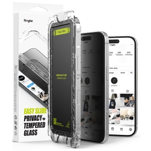 [Pachet x2] Folie sticla iPhone 16 Pro, Claritate si Protectie Maxima, Strat Oleofobic Anti-Amprenta, Ringke Easy Slide - Transparenta