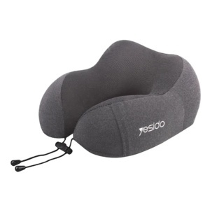 Perna cervicala, Spuma cu memorie, Suport 360, Design ergonomic, Yesido, Negru