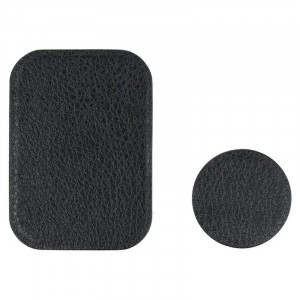 Placa Metalica Autoadeziva Pentru Suporturi Magnetice [Pachet 2x], din Piele Ecologica Techsuit - Negru