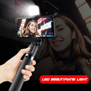 Selfie stick tip trepied cu telecomanda si Blit Led, 101cm, Techsuit (L0S3-BS) - Negru - Img 7