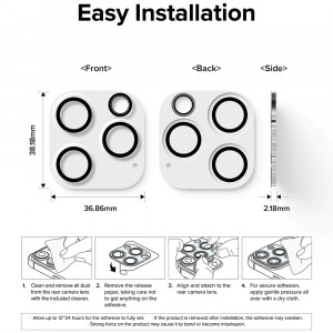 [Set 2x] Folii camera iPhone 15 Pro, Ringke Camera Protector Glass - Clear - Img 7
