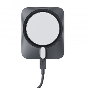 Suport auto cu incarcare Wireless, 3 piese, Cablue, Suport Grila, Incarcator Auto si Magsafe, ESR (2B513) - Argintiu - Img 4