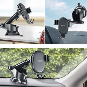 Suport Auto Telefon Parbriz, Bord, Yesido Gravity Grip - Negru - Img 5