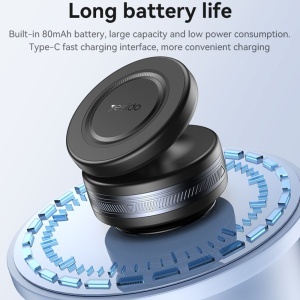 Suport auto telefon, Ventuza electrica, Rotire 360 grade, Panou de bord, Yesido, Negru - Img 2