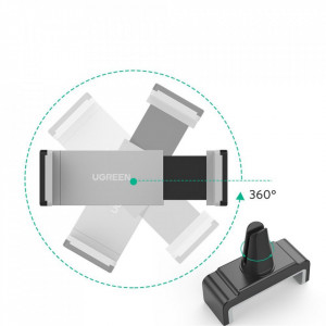 Suport Telefon Grila Ventilatie, Ugreen 360 Rotation Angle, Negru Gray - Img 4