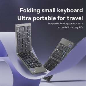 Tastatura wireless pliabila, Bluetooth 5.0, 150mAh, Ultra-thin, Yesido, Gri - Img 6