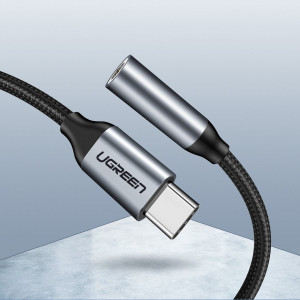 Adaptor Audio Type-C la Jack 10cm, Ugreen AV142, Gri - Img 6