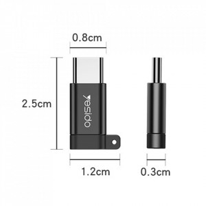 Adaptor Micro-USB la Type-C, Plug & Play, 480Mbps, Yesido (GS04) - Negru - Img 6