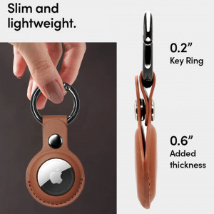 Breloc pentru Apple AirTag din piele, Skyddar Leather Tag - Negru - Img 8