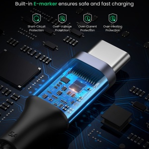 Cablu de Date USB-C la Type-C, PD100W, 5A, 480Mbps, 1m, Ugreen US316, Negru - Img 7
