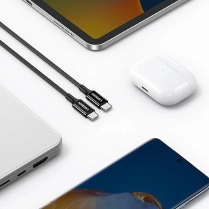 Cablu de Date USB-C la USB-C, 5A, 100W, 1m, Ugreen US557, Alb - Img 5