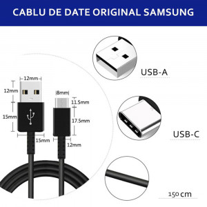 Cablu de Date USB la Type-C, Fast Charge, 25W, 1.5m - Samsung - Negru - Img 5