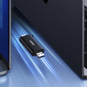 Card Reader Type-C/USB la USB, SD/TF Card, 312MB/s, Ugreen CM803, Negru - Img 3