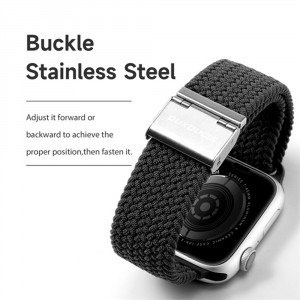 Curea Apple Watch (42 mm / 44 mm / 45 mm / 49 mm), Dux Ducis Mixture II Version - Negru - Img 5