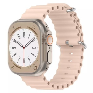 Curea pentru Apple Watch 38/40/41/42mm din Silicon, set cu sticker, Model W38, Roz
