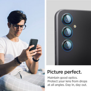 Folie Camera pentru Samsung Galaxy S23 FE (set 2) - Spigen Glas.tR Optik - Black - Img 7