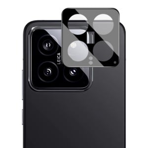 Folie camera pentru Xiaomi 14, SKYDDAR INNOVATION, Camera Glass Negru, set cu sticker