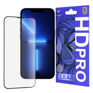 Folie de Sticla iPhone 13 Pro Max / 14 Plus, Sticla securizata, Lito, HD Pro Clear, Negru