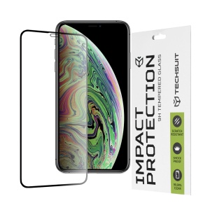 Folie pentru iPhone 11 Pro / X, iPhone 10 / XS, SKYDDAR INNOVATION, Sticla Securizata, Ultra HD, Protectie 111D, Montare Simplă, Transparent, set cu sticker