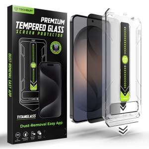 Folie pentru Samsung Galaxy S26, sticla securizata, Sistem montare, Protectie 9H, set cu sticker, TitanGlass CrystalHD, Privacy