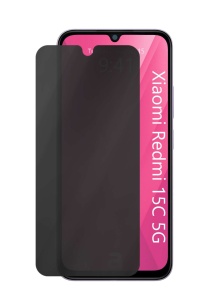 Folie pentru Xiaomi Redmi 15C 4G / Redmi 15C 5G, Anti-spy Ultra HD, Protectie 9H, Montare Simplă, 111D, set cu sticker, Privacy