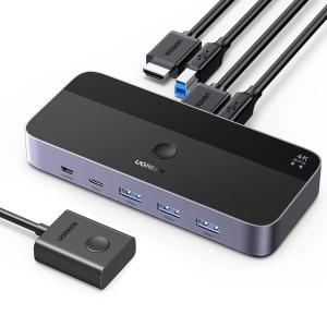 HDMI KVM Switch, 4K@60Hz, 5Gbps, Support 3D, Ugreen CM664, Negru - Img 4