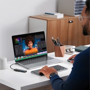 Hub Multifunctional, 4x USB3.0, 0.15m, Ugreen CM219, Negru - Img 5