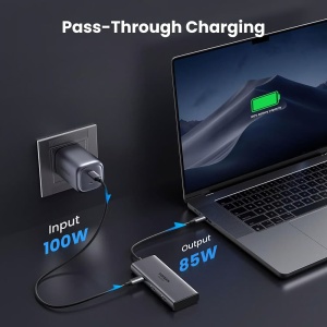 Hub USB-C la 2x USB, 2x HDMI, 2x Type-C, 5Gpbs, PD100W, Ugreen, Gri - Img 6