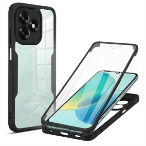 Husa 360° Honor X5c Plus, SKYDDAR INNOVATION, [Pachet 360°] ColorVerse, set cu sticker, Negru