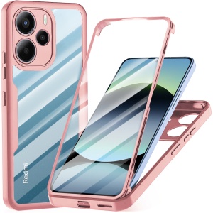 Husa 360° Xiaomi Redmi Note 14 4G (164,84 x 78,15 x 8,16mm), SKYDDAR INNOVATION, [Pachet 360°] ColorVerse, Roz, set cu sticker