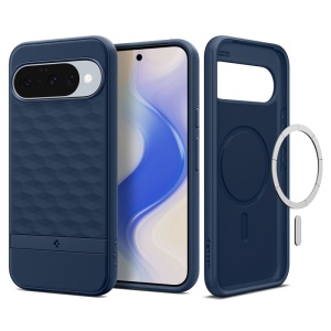 Husa Google Pixel 10 / Pixel 10 Pro, Spigen Caseology Parallax MagSafe, Bleumarin