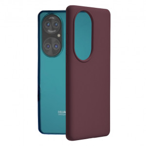 Husa Huawei P50 Pro din silicon moale, Techsuit Soft Edge - Plum Violet