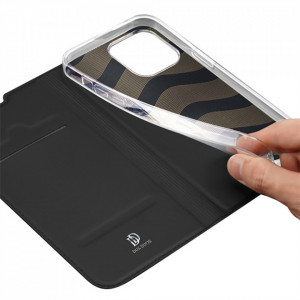 Husa iPhone 14 Pro tip carte, Skin Pro Dux Ducis - Negru - Img 6