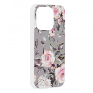 Husa iPhone 15 Pro Marble Series, Techsuit - Bloom of Ruth Gray - Img 6