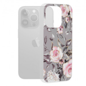 Husa iPhone 15 Pro Marble Series, Techsuit - Bloom of Ruth Gray - Img 7