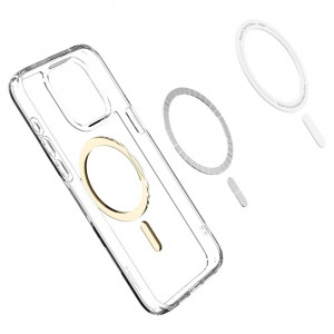 Husa iPhone 15 Pro Max, Spigen Ultra Hybrid MagSafe - Auriu - Img 5
