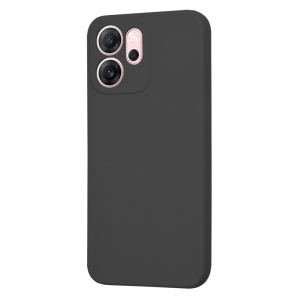 Husa Oppo Reno14 F din Silicon Catifelat, SoftElegance, set cu sticker, Negru - Img 3
