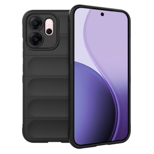 Husa Oppo Reno14 F din Silicon Mat, set cu sticker, Magic Shield, Negru