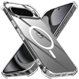 Husa pentru Google Pixel 10 Pro XL, SKYDDAR INNOVATION, Shockproof MagSafe din silicon, set cu sticker, Transparenta