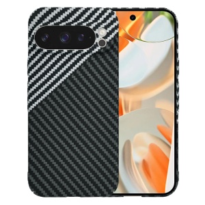 Husa pentru Google Pixel 9 Pro, Finisaj Premium cu Textura de Carbon, Design Elegant, SKDR CarbonFlex - Gri