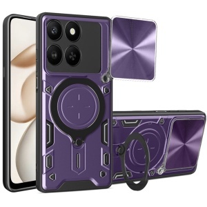 Husa pentru Honor 400 Smart / X7d 4G, SKYDDAR INNOVATION, CamGuard Pro, Inel Magnetic, Protectie Camera, set cu sticker, Mov